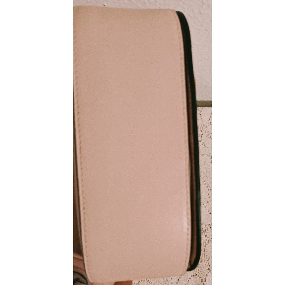 Kate Spade Madison Saddle Bag Light Pink Saffiano Leather Purse Pre Owned